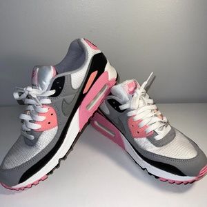 Women's Pink and Grey Nike Air Max